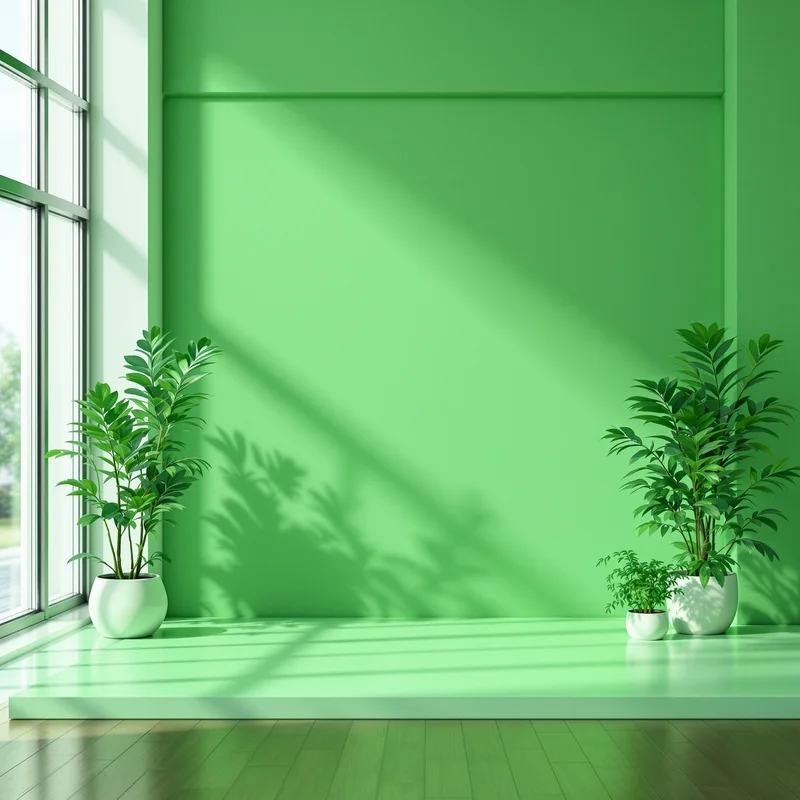Balanced spectrum green background