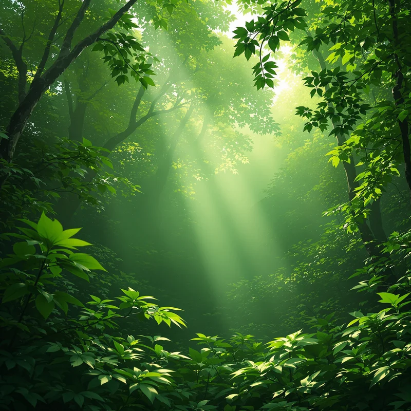 Canopy Beam Green Background