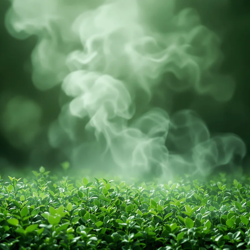 Eucalyptus Steam Green Background