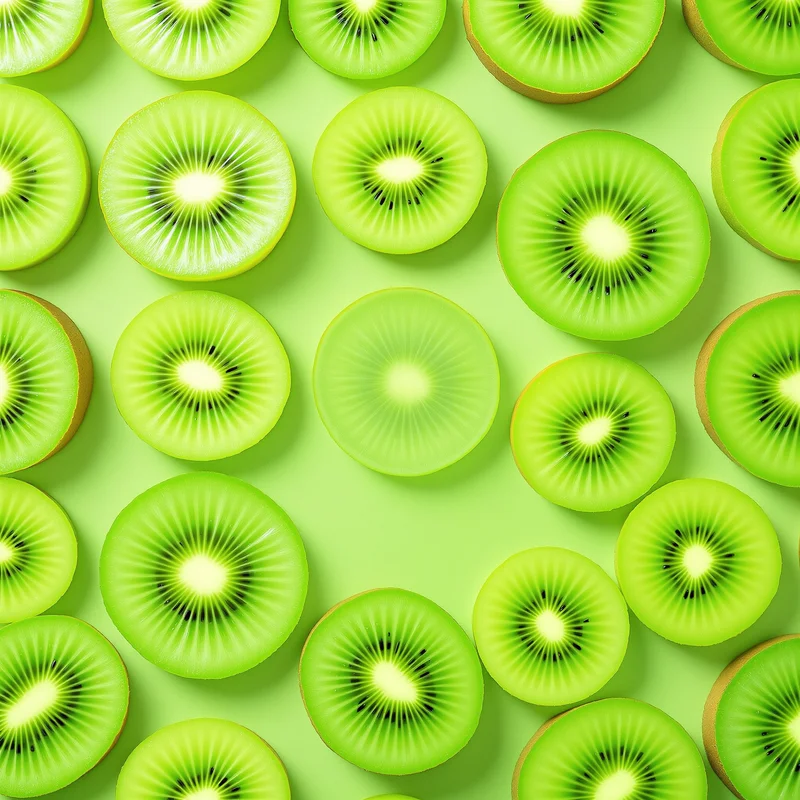 Kiwi Mosaic Green Background