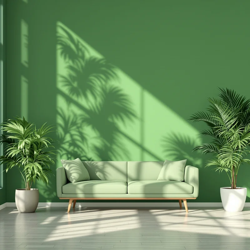 Palmhouse Shadow Green Background