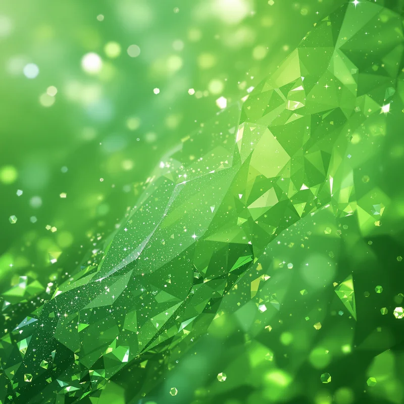 Peridot Crystal Green Background