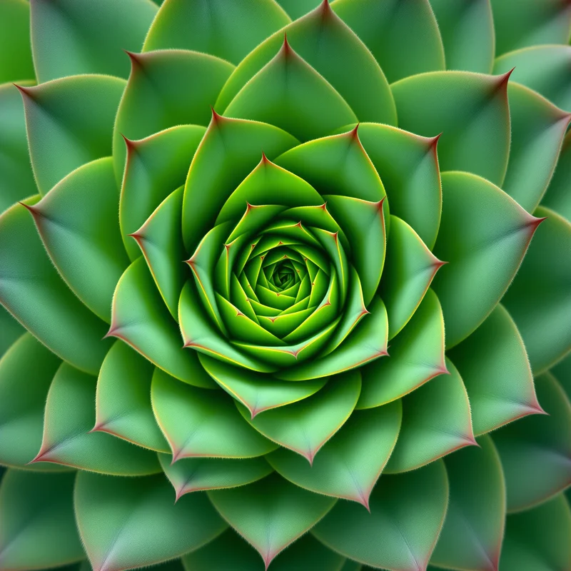 Succulent Spiral Green Background
