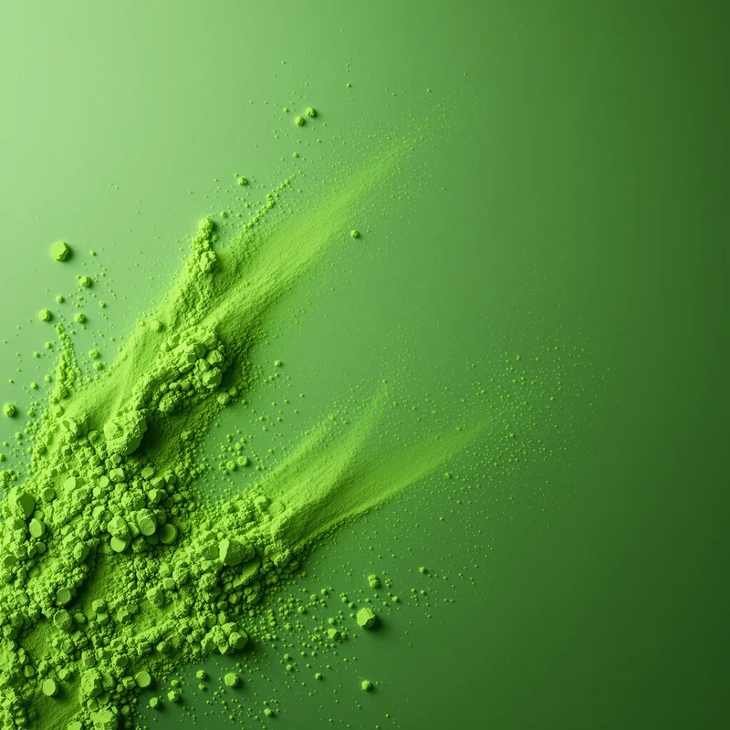 Tea Powder Burst Green Background