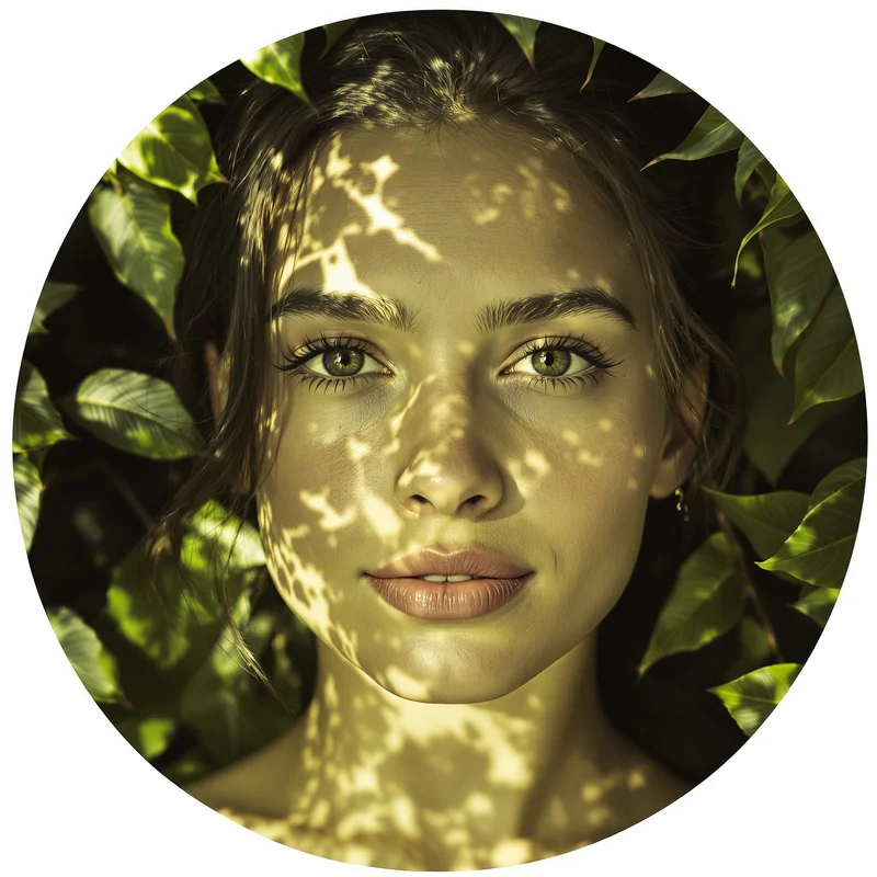 Green PFP with balanced tones and identity focus