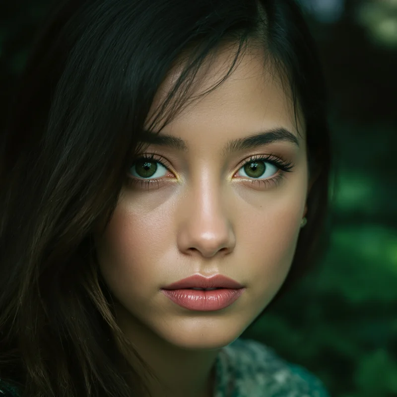 Green PFP avatar with natural identity and strong clarity