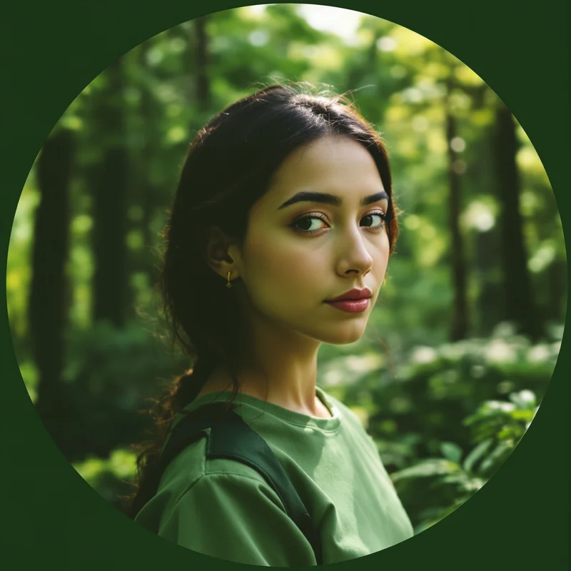 Green avatar profile image with calm tone and recognition