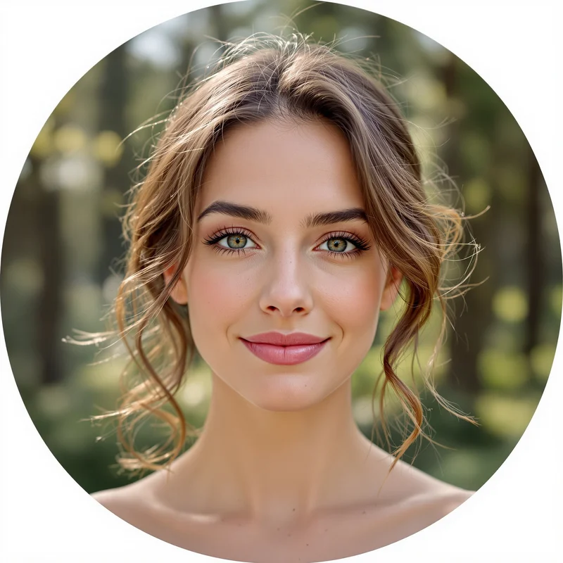 Green PFP avatar with natural identity and strong clarity