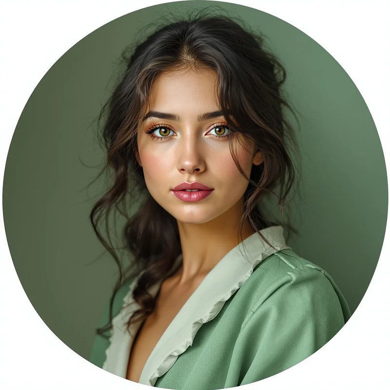 Green PFP avatar with natural identity and strong clarity