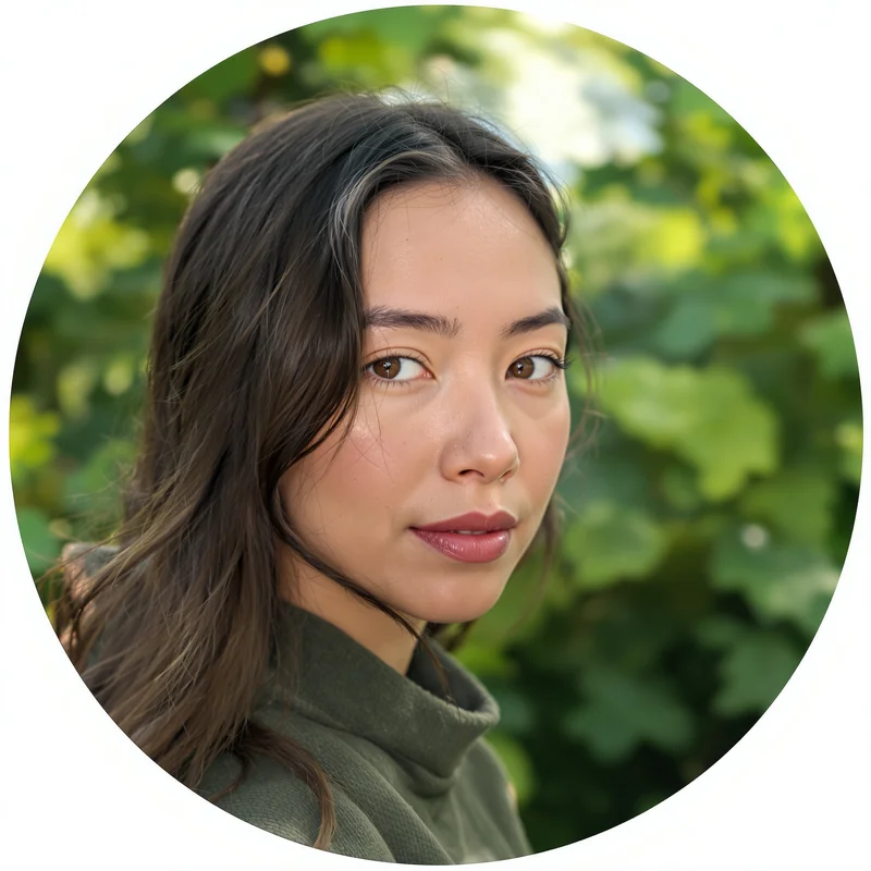 Green profile image optimized for clarity and visibility