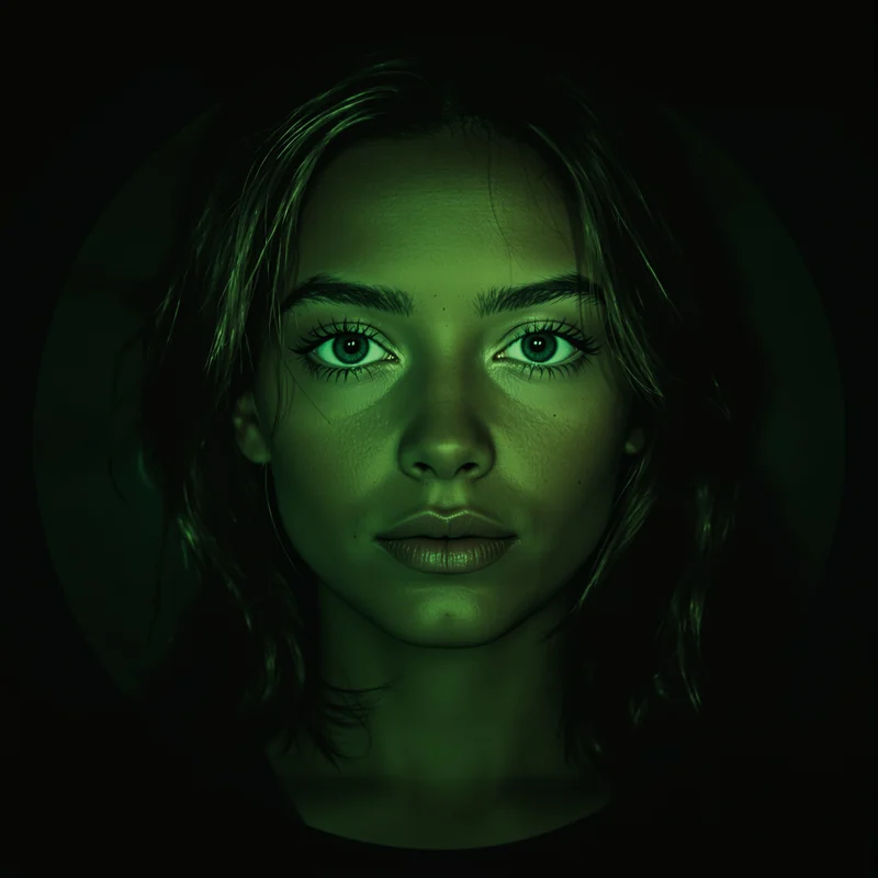 Green profile image optimized for clarity and visibility