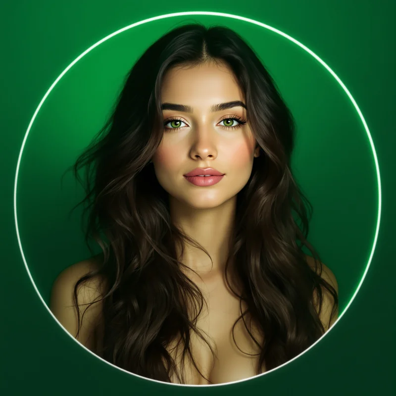 Green profile image optimized for clarity and visibility