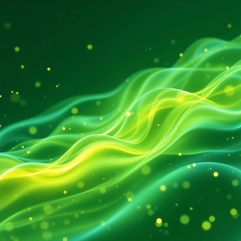 Algae Glow Current Green Yellow Background