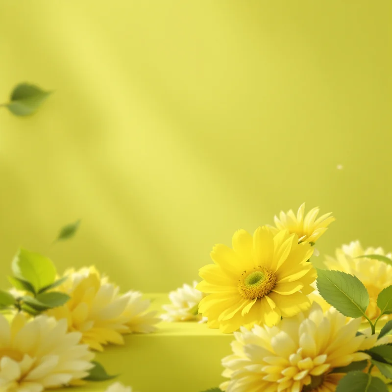 Dreamy fresh green yellow background