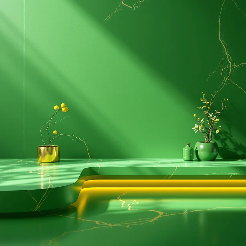 Eternal green yellow background