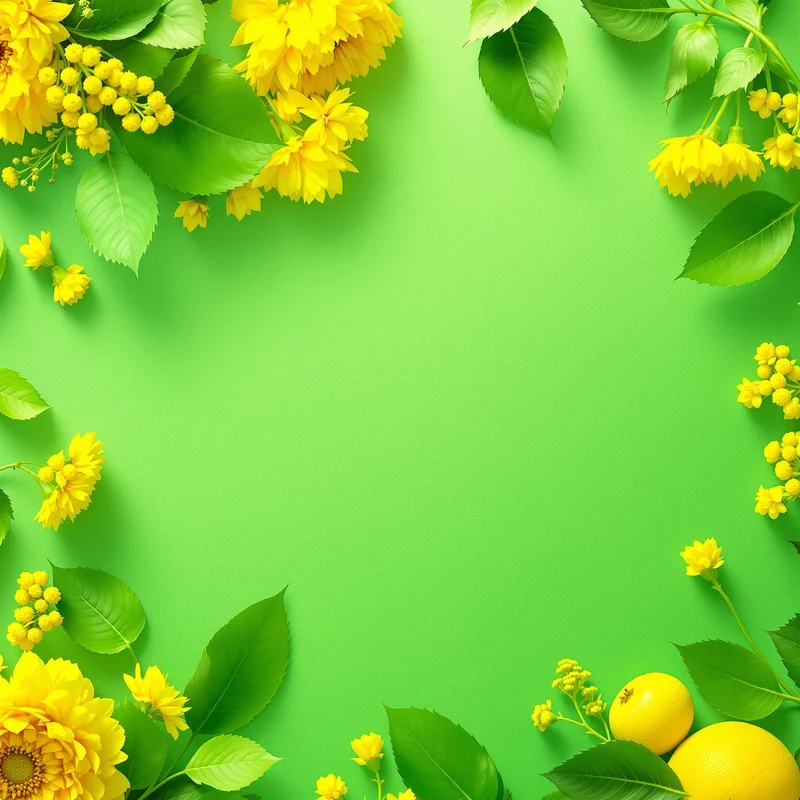 Fresh golden green yellow background