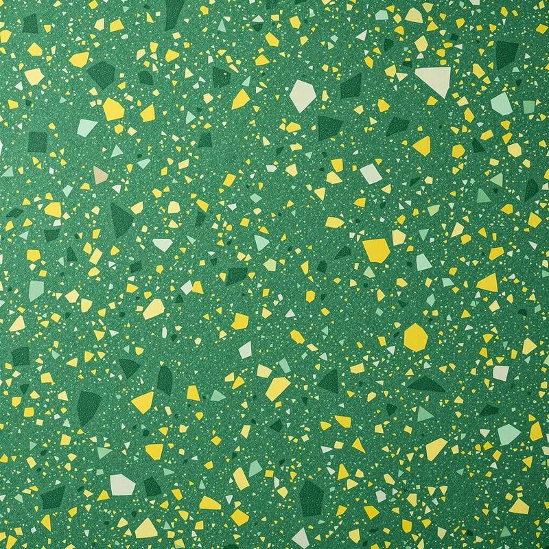 Jade Citrus Terrazzo Green Yellow Background