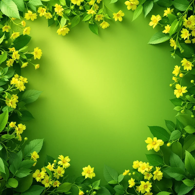 Mystic fresh green yellow background