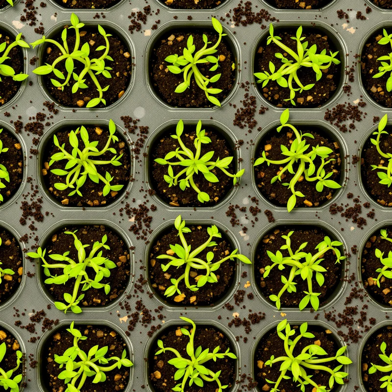 Seedling Tray Pattern Green Yellow Background