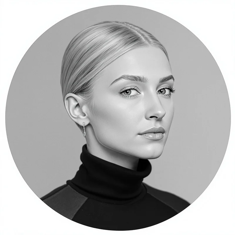 Grey avatar profile image with balanced tone and recognition