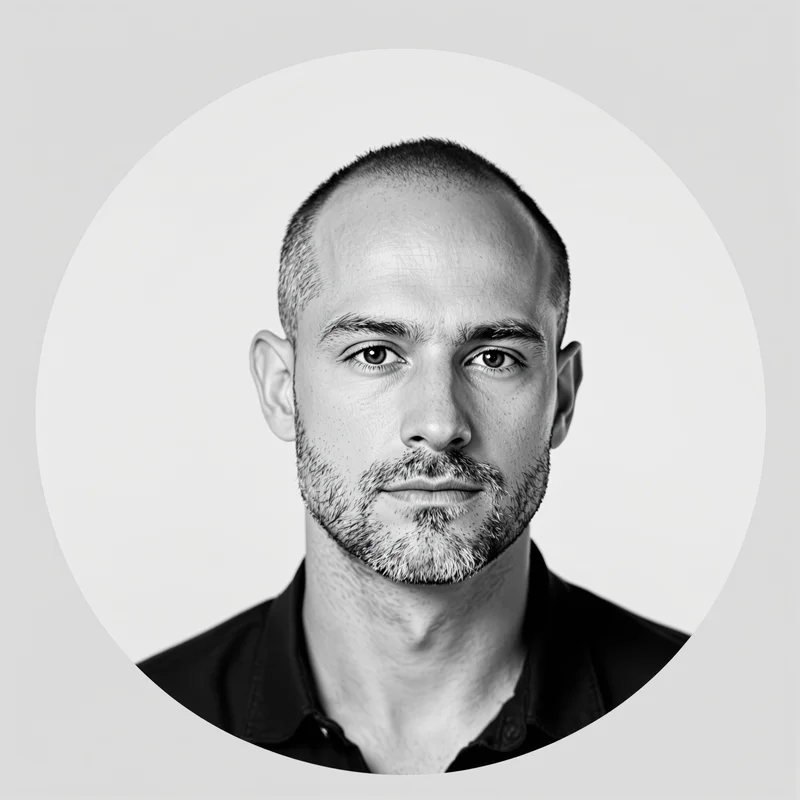 Grey PFP with monochrome tones and identity focus