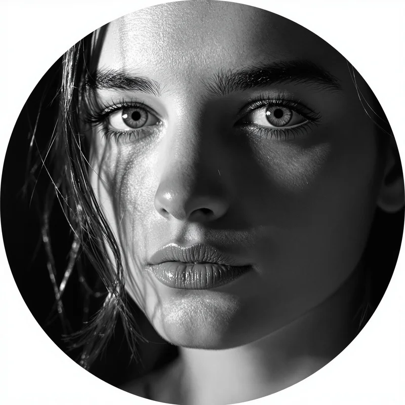 Grey PFP with monochrome tones and identity focus