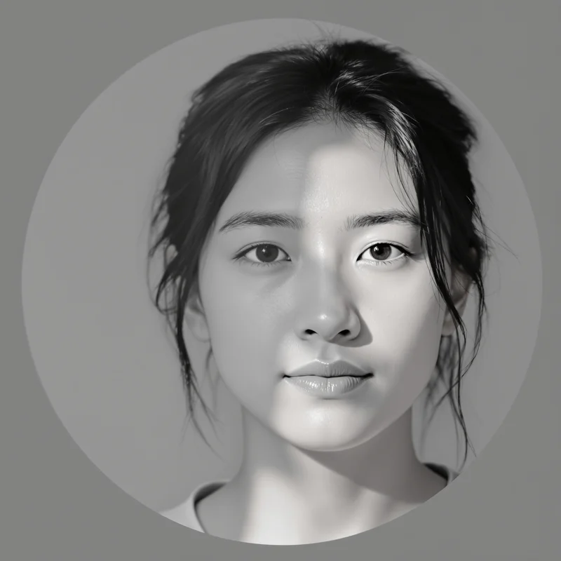 Grey PFP with monochrome tones and identity focus