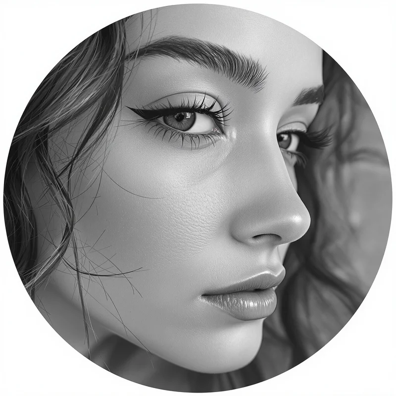 Grey PFP with monochrome tones and identity focus