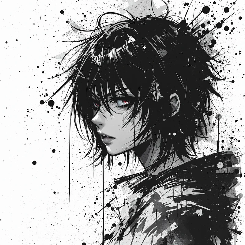 grunge avatar image with noise texture for social media avatar