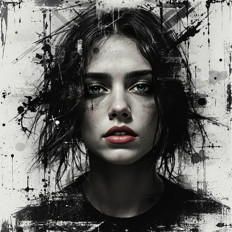 grunge style avatar with noise texture for profile picture use