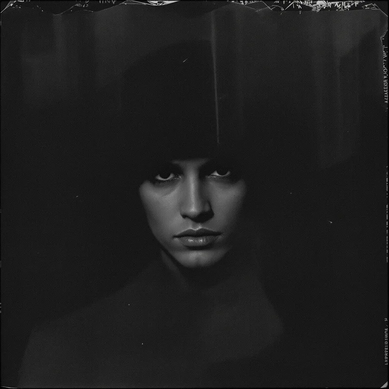 grunge style avatar with film grain for messaging profile icon