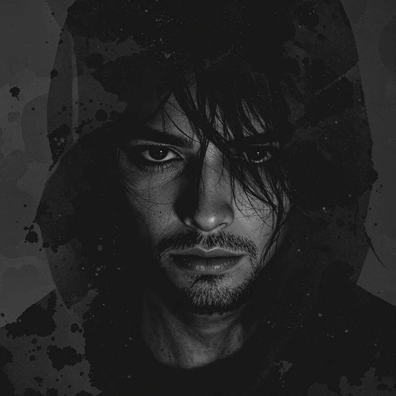 grunge style avatar with distressed overlay for avatar display