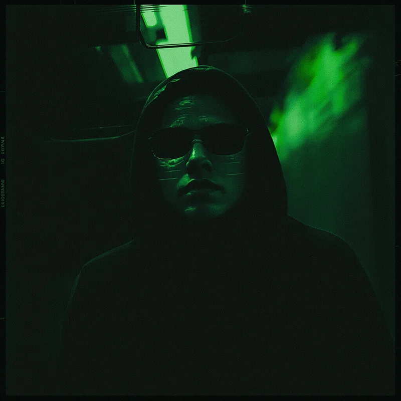 textured portrait PFP with distressed overlay for messaging profile icon