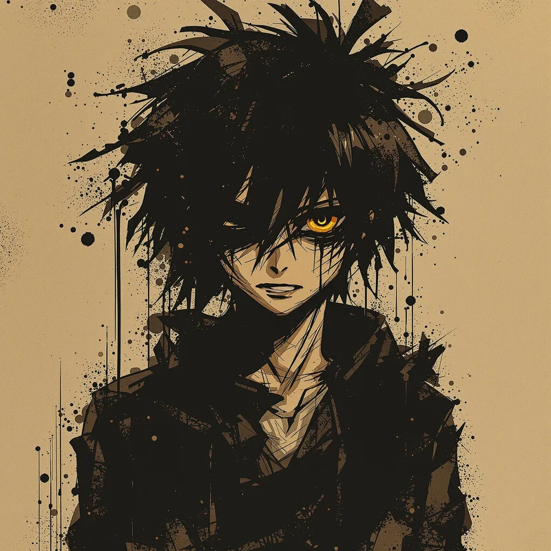 grunge avatar image with glitch effect for avatar display