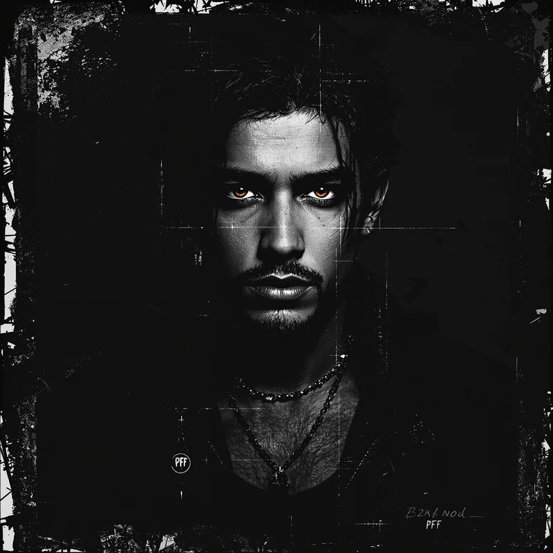 edgy profile picture with noise texture for profile picture use