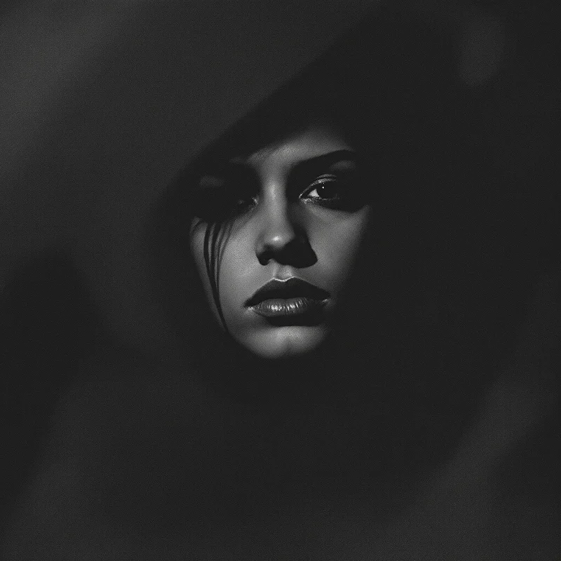 grunge PFP portrait with scratches for digital identity