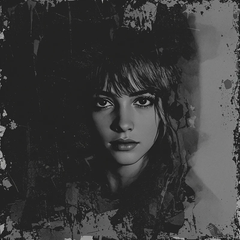 edgy profile picture with distressed overlay for avatar display