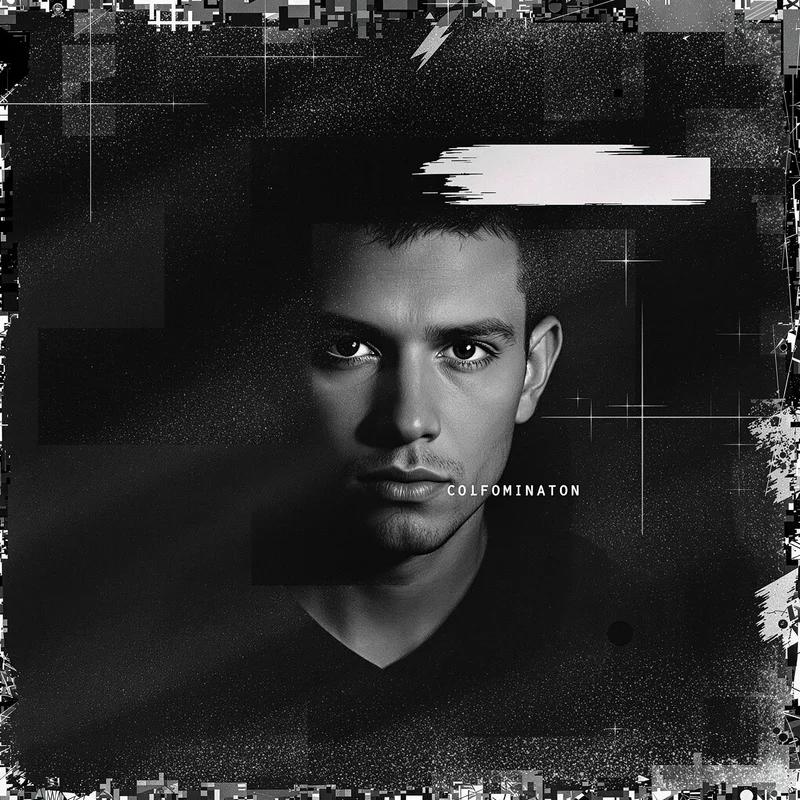 grunge PFP portrait with noise texture for messaging profile icon