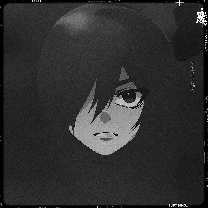 grunge style avatar with distressed overlay for digital identity