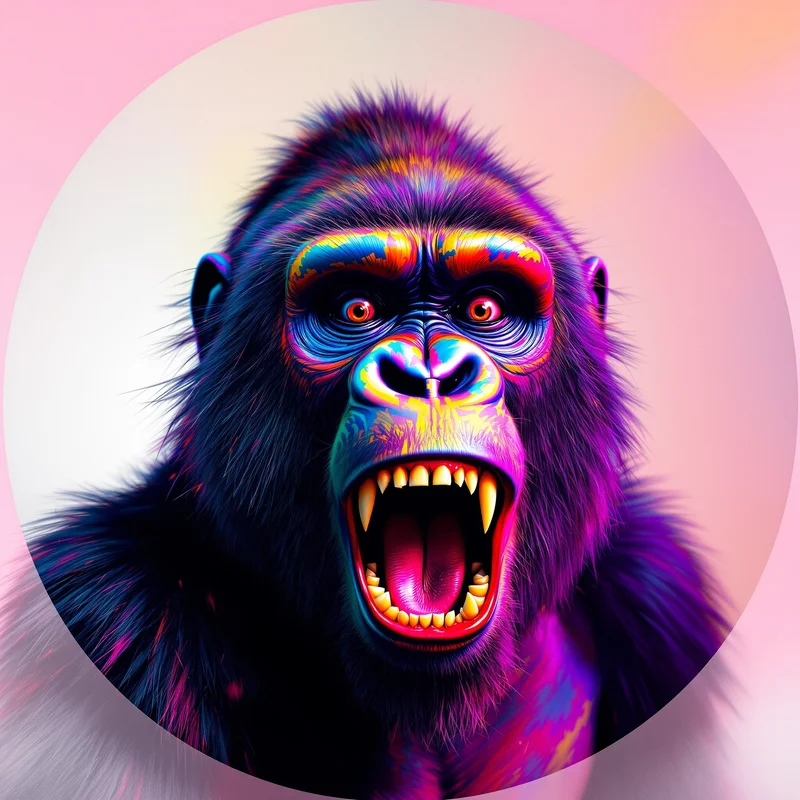 Gorilla Tag avatar profile image with fun expression and recognition