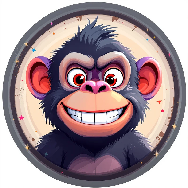 Gorilla Tag avatar profile image with fun expression and recognition