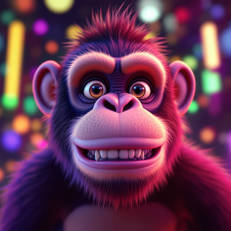 Gorilla Tag avatar profile image with fun expression and recognition