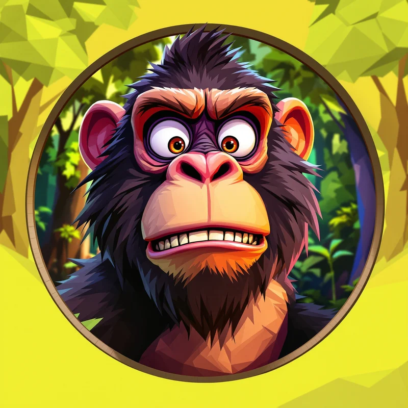 Gorilla Tag avatar profile image with fun expression and recognition