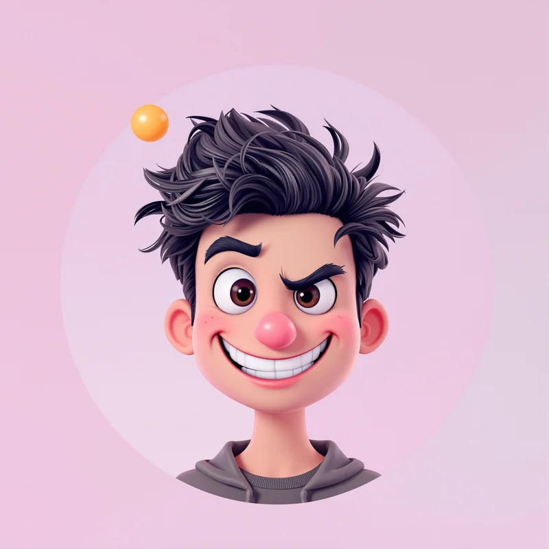 Gumball avatar portrait with playful personality