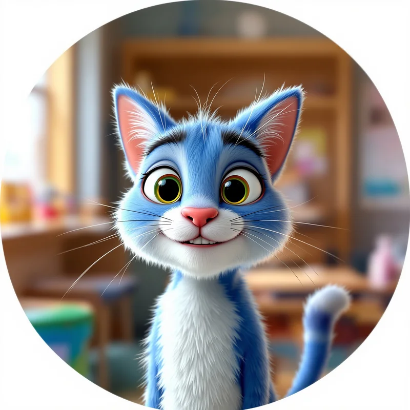 Gumball avatar portrait with playful personality