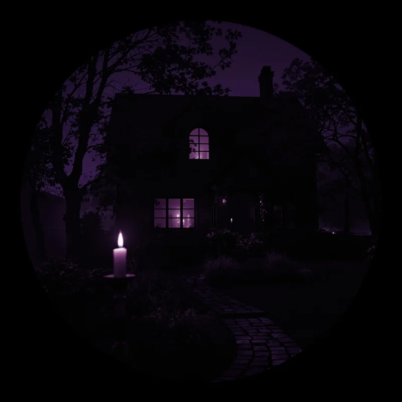 Halloween avatar profile image with eerie expression