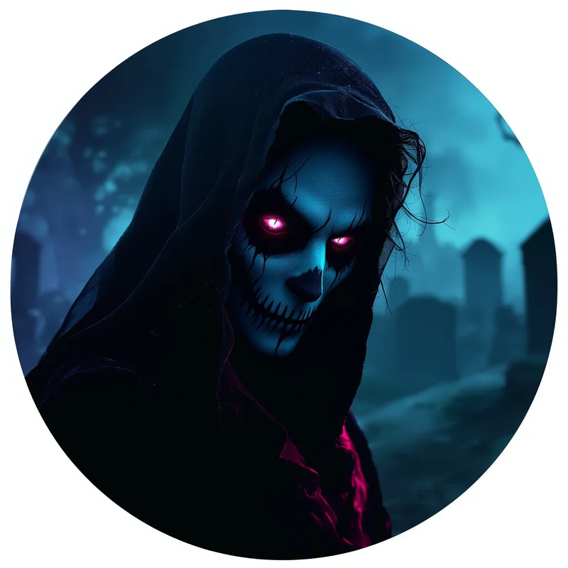 Halloween PFP with dark composition and identity focus