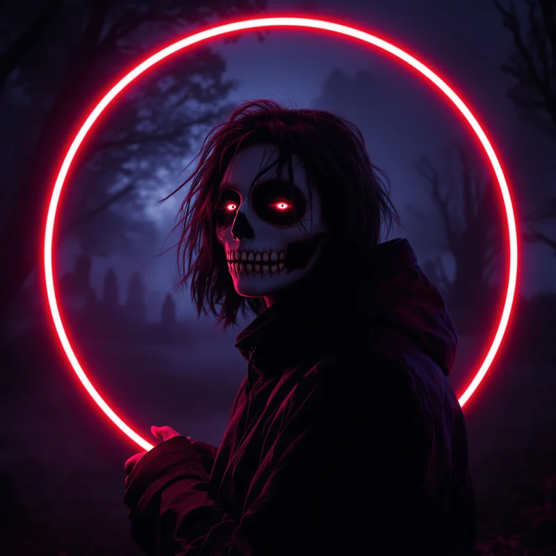 Halloween PFP with dark composition and identity focus