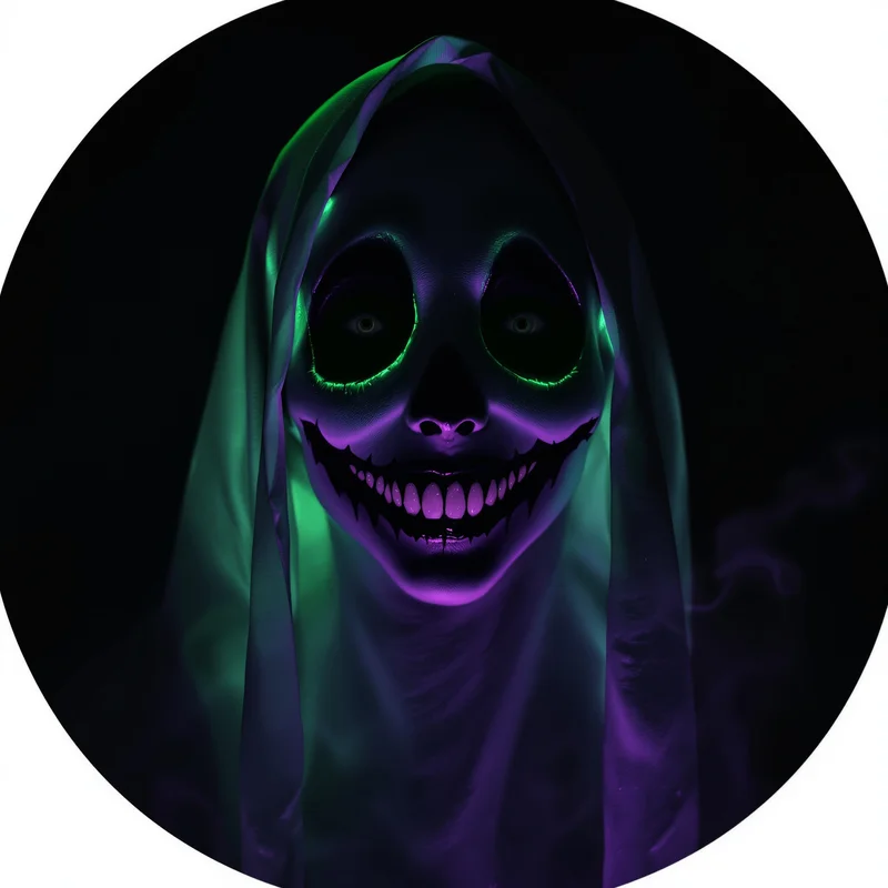 Halloween avatar profile image with eerie expression