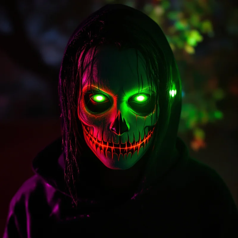Halloween PFP with toxic green aura and dark seasonal atmosphere